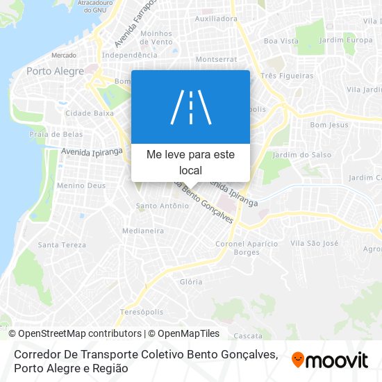 Corredor De Transporte Coletivo Bento Gonçalves mapa