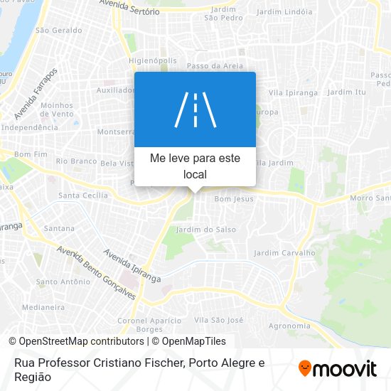 Rua Professor Cristiano Fischer mapa