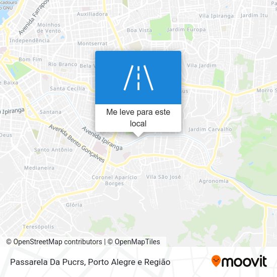 Passarela Da Pucrs mapa