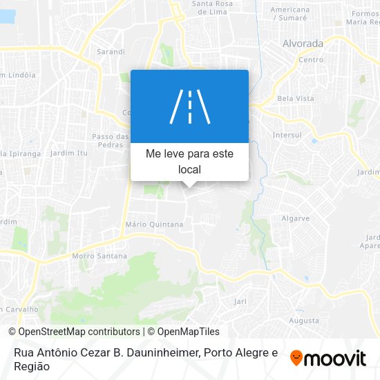 Rua Antônio Cezar B. Dauninheimer mapa