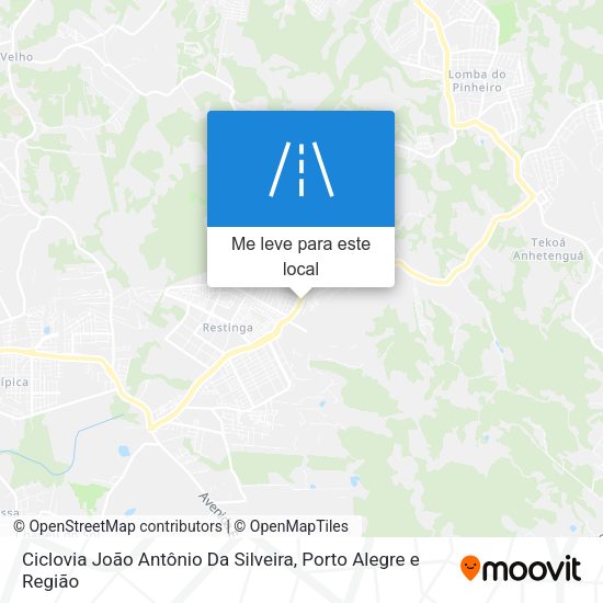 Ciclovia João Antônio Da Silveira mapa