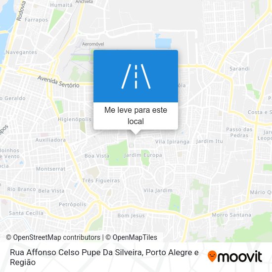 Rua Affonso Celso Pupe Da Silveira mapa