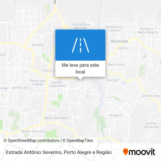Estrada Antônio Severino mapa