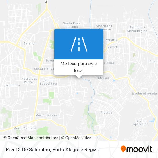 Rua 13 De Setembro mapa