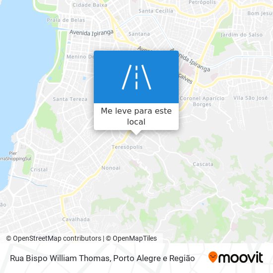 Rua Bispo William Thomas mapa