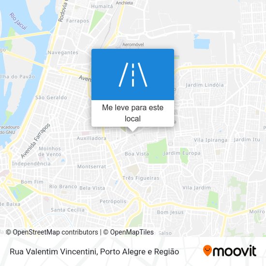 Rua Valentim Vincentini mapa
