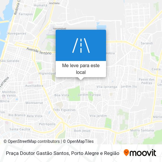 Praça Doutor Gastão Santos mapa