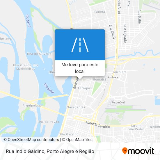 Rua Índio Galdino mapa