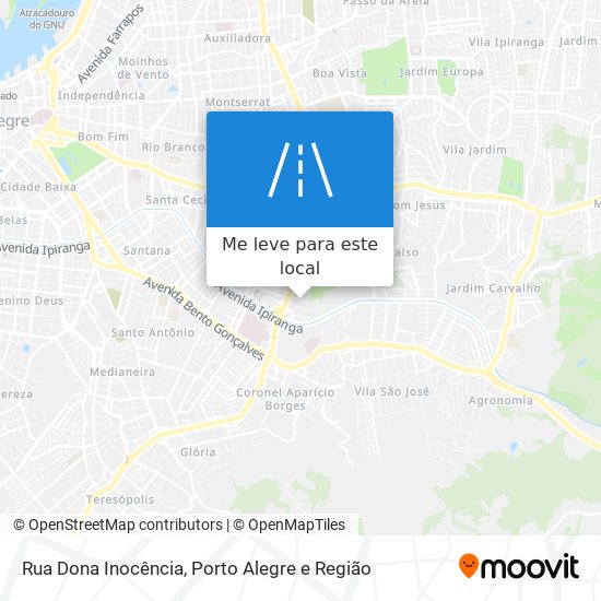 Rua Dona Inocência mapa