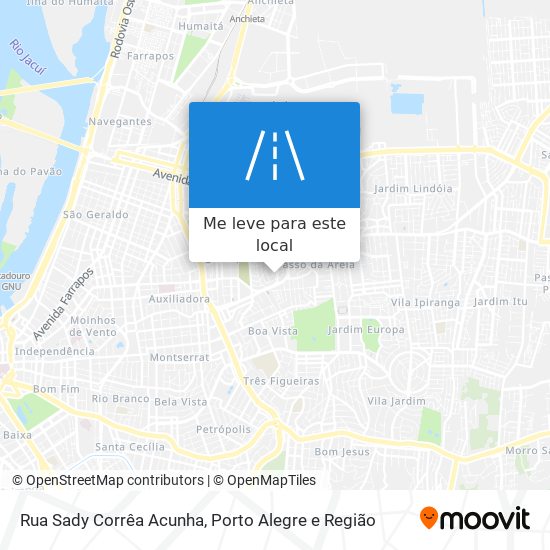 Rua Sady Corrêa Acunha mapa