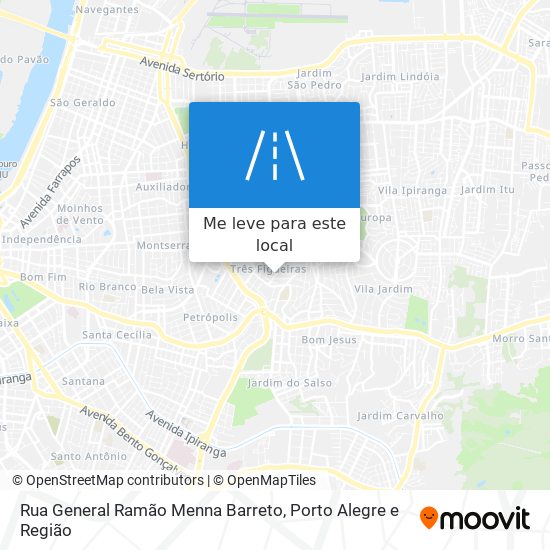 Rua General Ramão Menna Barreto mapa