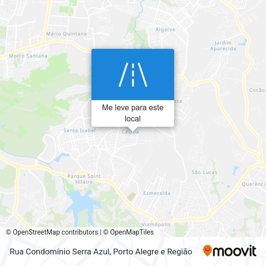 Rua Condomínio Serra Azul mapa