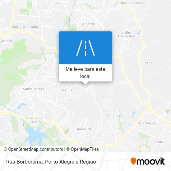 Rua Borborema mapa