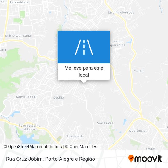 Rua Cruz Jobim mapa