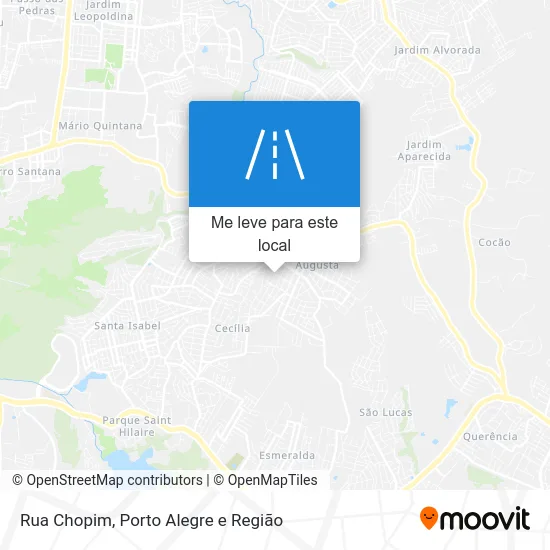 Rua Chopim mapa