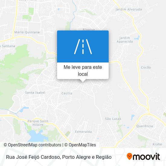 Rua José Feijó Cardoso mapa
