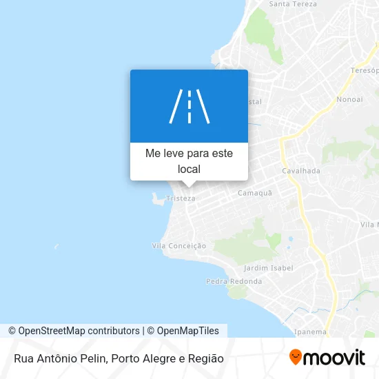 Rua Antônio Pelin mapa