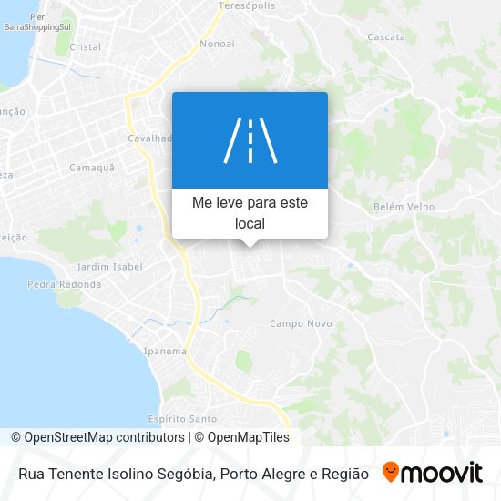 Rua Tenente Isolino Segóbia mapa