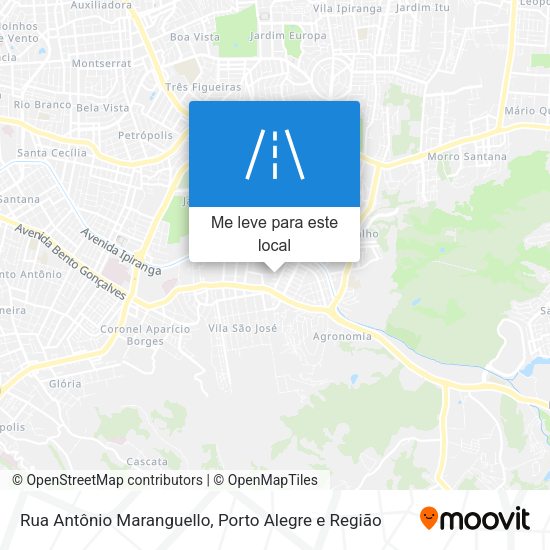 Rua Antônio Maranguello mapa