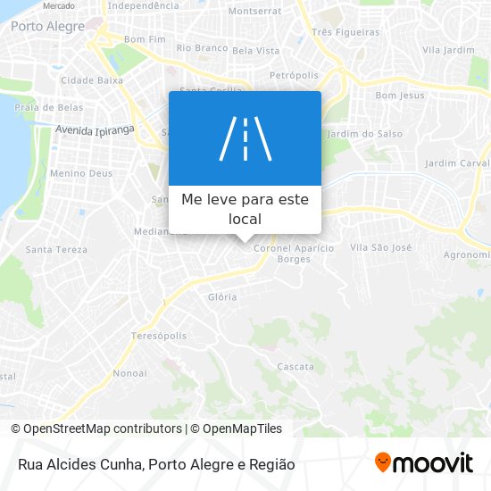 Rua Alcides Cunha mapa