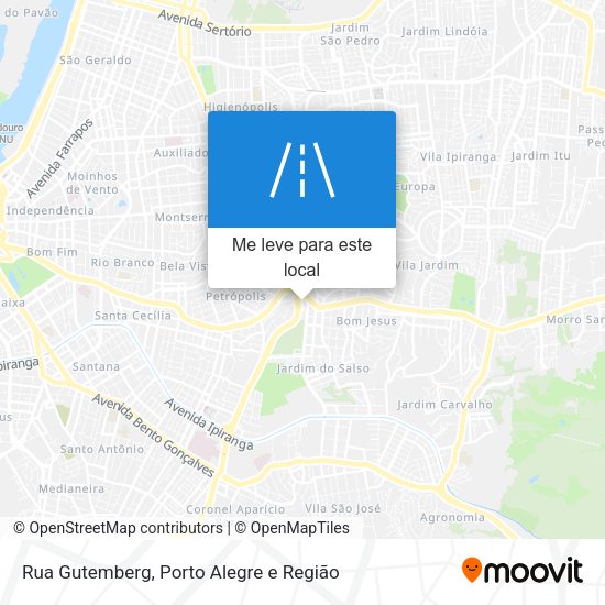 Rua Gutemberg mapa