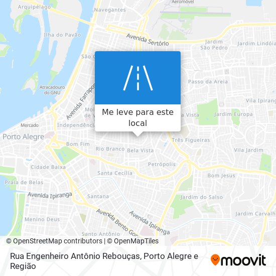 Rua Engenheiro Antônio Rebouças mapa