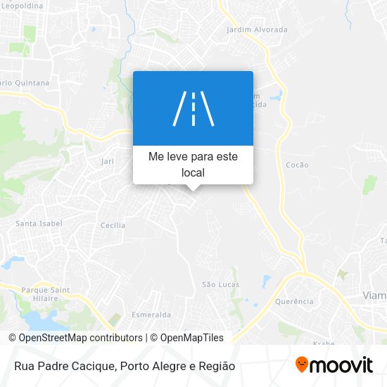 Rua Padre Cacique mapa