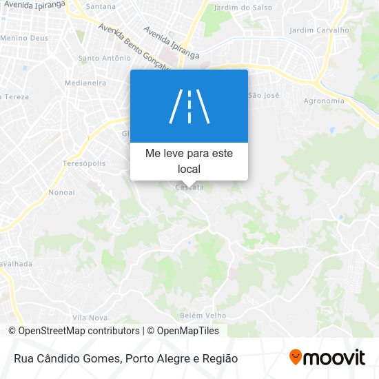 Rua Cândido Gomes mapa