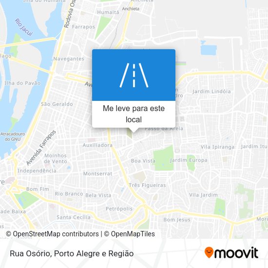 Rua Osório mapa