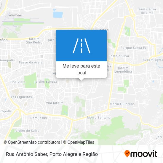 Rua Antônio Saber mapa