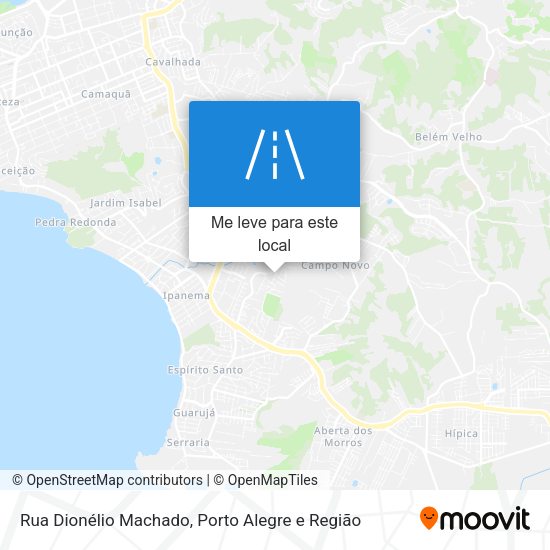 Rua Dionélio Machado mapa
