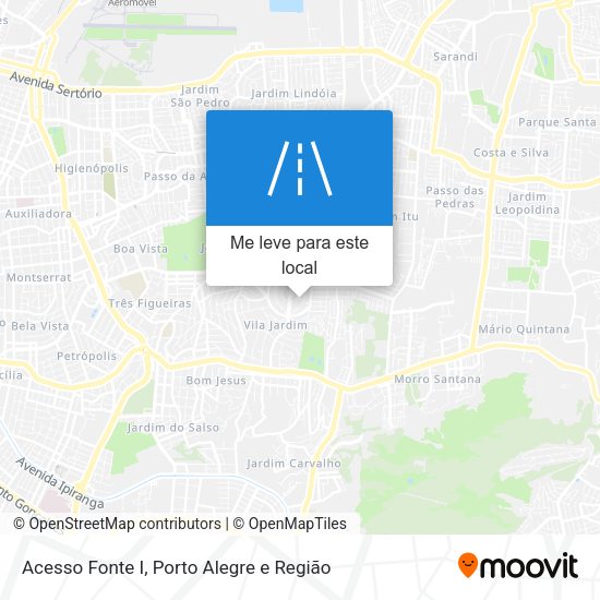 Acesso Fonte I mapa