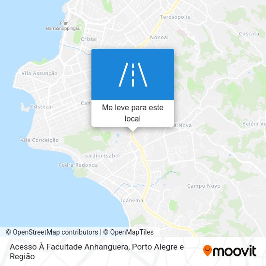 Acesso À Facultade Anhanguera mapa