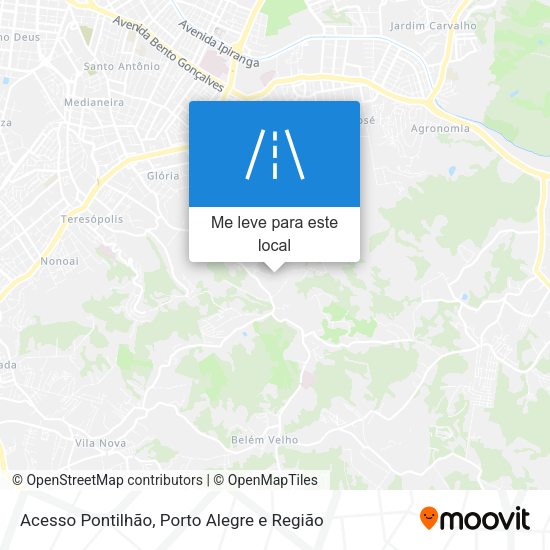 Acesso Pontilhão mapa