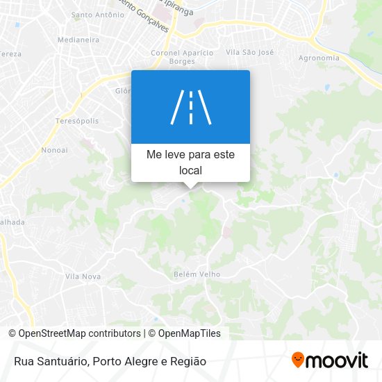 Rua Santuário mapa