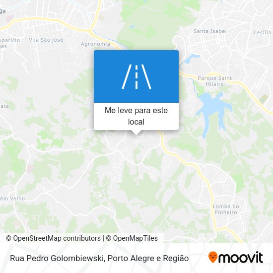 Rua Pedro Golombiewski mapa