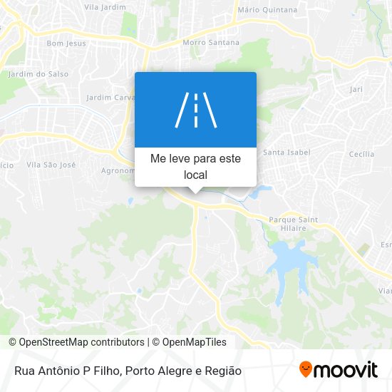 Rua Antônio P Filho mapa