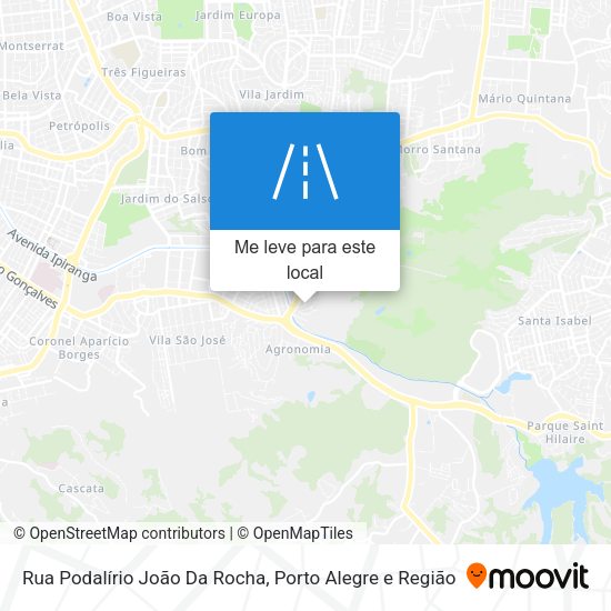 Rua Podalírio João Da Rocha mapa
