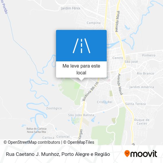 Rua Caetano J. Munhoz mapa