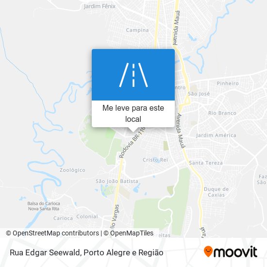 Rua Edgar Seewald mapa