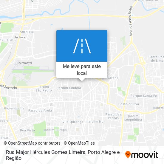 Rua Major Hércules Gomes Limeira mapa