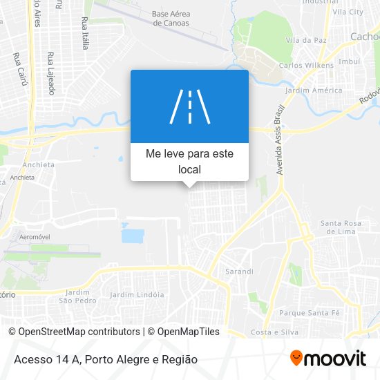 Acesso 14 A mapa
