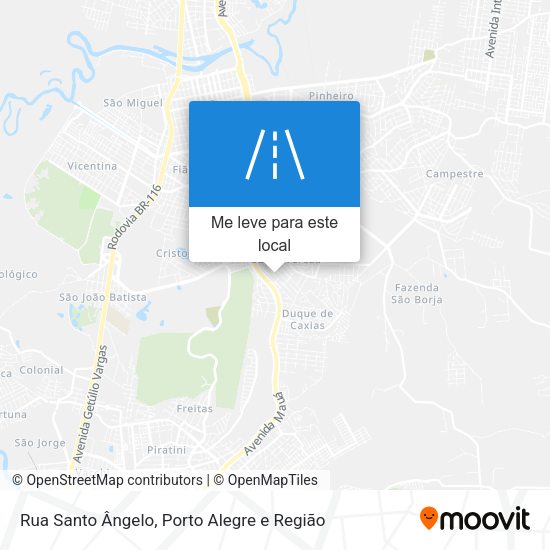 Rua Santo Ângelo mapa