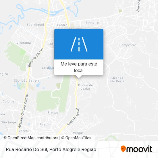 Rua Rosário Do Sul mapa