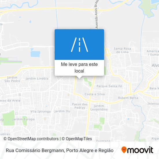 Rua Comissário Bergmann mapa