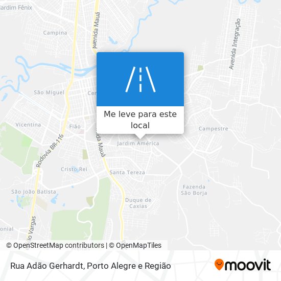 Rua Adão Gerhardt mapa