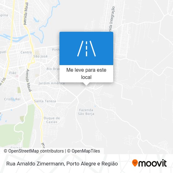 Rua Arnaldo Zimermann mapa