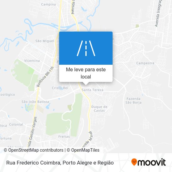 Rua Frederico Coimbra mapa