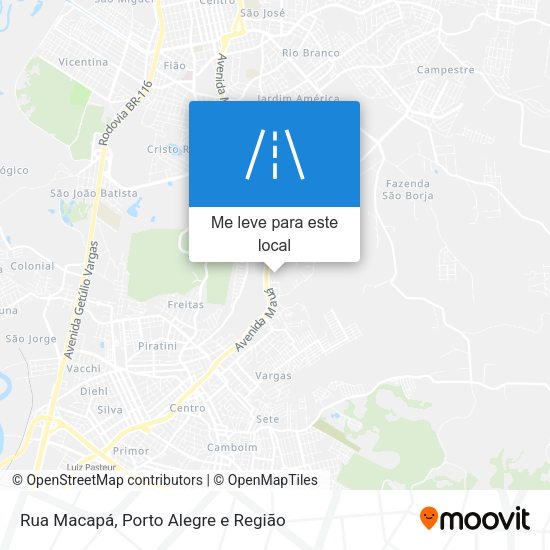 Rua Macapá mapa