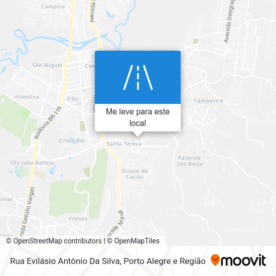 Rua Evilásio Antônio Da Silva mapa